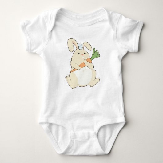 Bunny als Cook met wortel Romper (Voorkant)