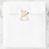 Bunny als Cook met wortel Vierkante Sticker (Tas)