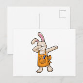 Bunny als Hairdresser met Comb & Scissors Briefkaart (Voorkant / Achterkant)