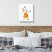 Bunny als Hairdresser met Comb & Scissors Canvas Afdruk (Insitu (Slaapkamer))