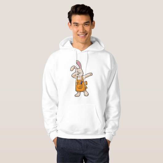 Bunny als Hairdresser met Comb & Scissors Hoodie (Voorkant volledig)
