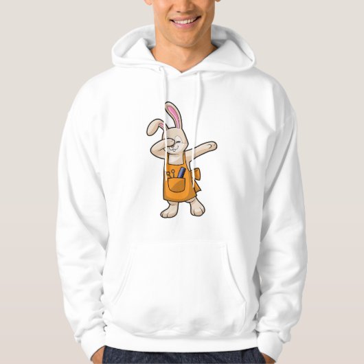 Bunny als Hairdresser met Comb & Scissors Hoodie (Voorkant)