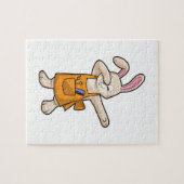 Bunny als Hairdresser met Comb & Scissors Legpuzzel (Horizontaal)