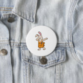 Bunny als Hairdresser met Comb & Scissors Ronde Button 7,6 Cm (In situ)
