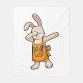 Bunny als kapper met kam en schaar fleece deken (Voorkant)