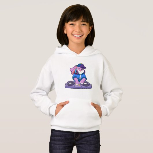 Bunny als muzikant met mixer (Voorkant volledig)