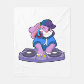 Bunny als muzikant met mixer fleece deken (Voorkant)
