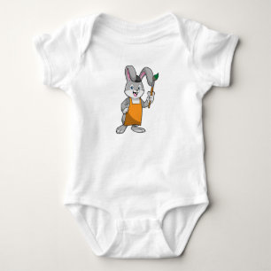 Bunny als Schilder met de borstel van de Verf Romper