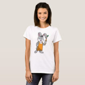 Bunny als Schilder met de borstel van de Verf T-shirt (Voorkant volledig)
