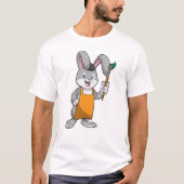 Bunny als Schilder met de borstel van de Verf T-shirt (Voorkant)