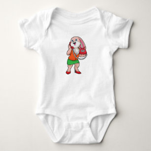 Bunny als secretaresse met telefoon romper