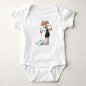 Bunny als secretaris met papier romper (Voorkant)