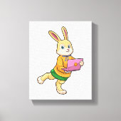 Bunny als secretaris van Laptop Canvas Afdruk (Voorkant)