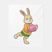 Bunny als secretaris van Laptop Fleece Deken (Voorkant)
