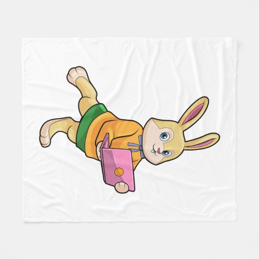 Bunny als secretaris van Laptop Fleece Deken (Voorkant (Horizontaal))