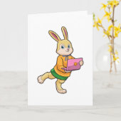 Bunny als secretaris van Laptop Kaart (Gele Bloem)