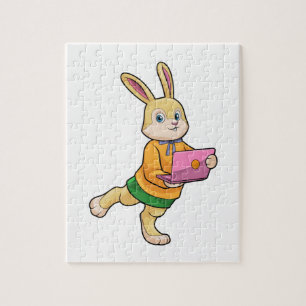 Bunny als secretaris van Laptop Legpuzzel