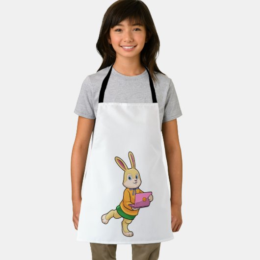 Bunny als secretaris van Laptop Schort (Insitu)