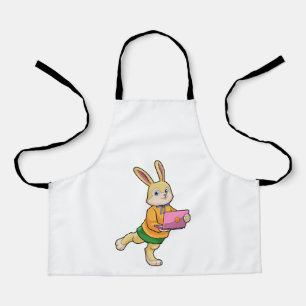 Bunny als secretaris van Laptop Schort