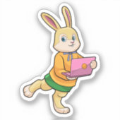 Bunny als secretaris van Laptop Sticker (Voorkant)