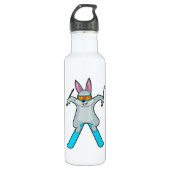 Bunny als Skier met Ski Waterfles (Voorkant)