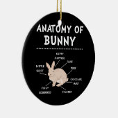 Bunny Anatomy Rabbit Lover Bunny Mam Keramisch Ornament (Rechts)