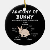 Bunny Anatomy Rabbit Lover Bunny Mam Keramisch Ornament (Voorkant)
