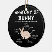Bunny Anatomy Rabbit Lover Bunny Mam Keramisch Ornament (Links)