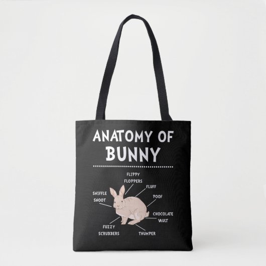 Bunny Anatomy Rabbit Lover Bunny Mam Tote Bag (Voorkant)
