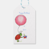 Bunny and Bug Birthday gift label Cadeaulabel (Achterkant)