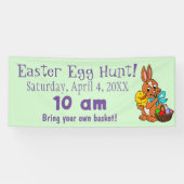 Bunny and Chick Easter Egg Hunt Banner (Horizontaal)