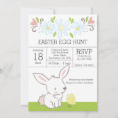 Bunny and Chick Easter Hunt Brunch Kaart (Voorkant)