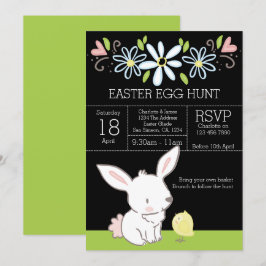 Bunny and Chick Easter Hunt Brunch Kaart
