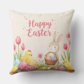 Bunny and Chicks, Collectie van Natasha Us Kussen (Achterkant)