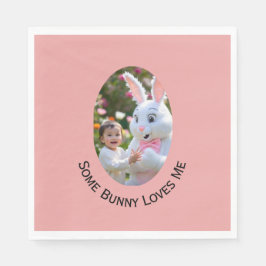 Bunny and Child photo in Oval Frame Easter Servet