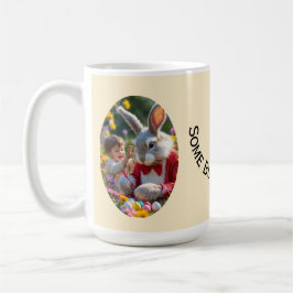 Bunny and Child Photo Oval Frame Easter Koffiemok