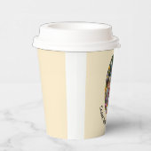 Bunny and Child Photo Oval Frame Easter Papieren Bekers (Rechts)