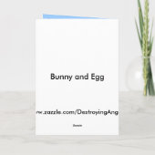 Bunny and Egg Funny Paas Kaart (Achterkant)