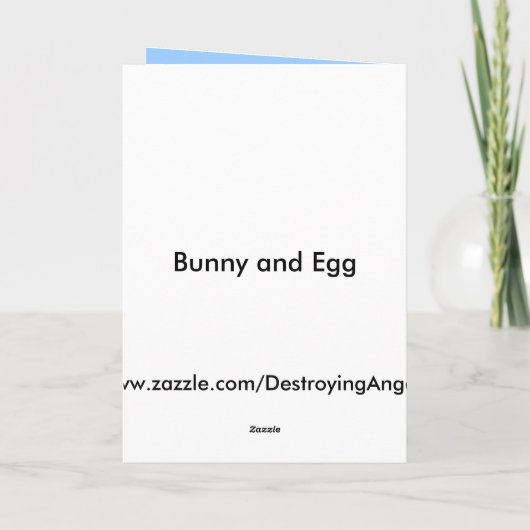 Bunny and Egg Funny Paas Kaart (Achterkant)