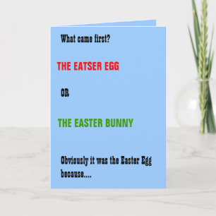 Bunny and Egg Funny Paas Kaart