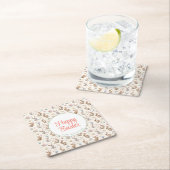 Bunny and Eggs Floral Kartonnen Onderzetters (Insitu)