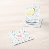 Bunny and Eggs Floral Kartonnen Onderzetters (Insitu)