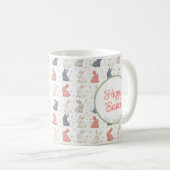 Bunny and Eggs Floral Koffiemok (Voorkant rechts)