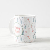 Bunny and Eggs Floral Koffiemok (Voorkant links)