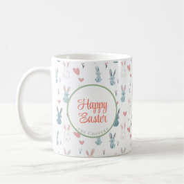 Bunny and Eggs Floral Koffiemok