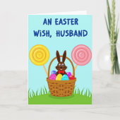 Bunny And Eggs Holiday Card Kaart (Voorkant)