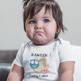 Bunny and Owl Baby Bawler - Baby T-shirt