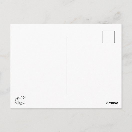 Bunny and plant postcard briefkaart (Achterkant)