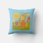 Bunny and Squirrel Reading beroemd gemaakt door Tr Kussen (Achterkant)