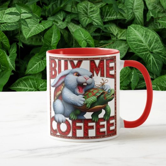 Bunny and Turtle: Koop een koffie voor me Mok